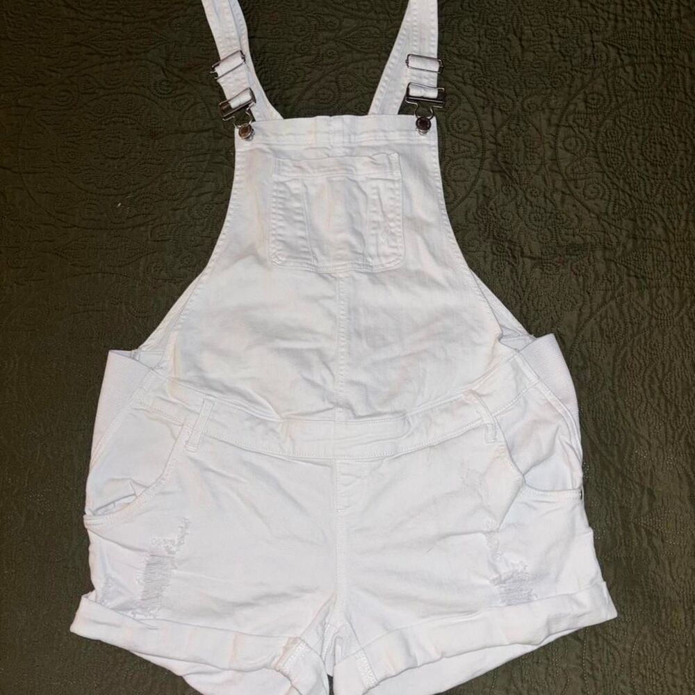 Indigo Women's White Dungarees-overalls